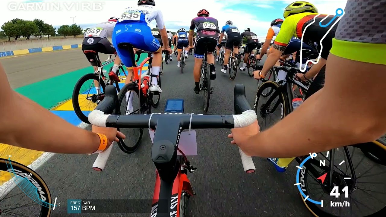 Départ 24h du Mans vélo 2021 avec  data