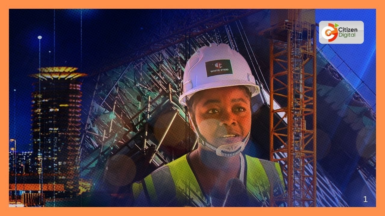 Female Forklift Operator: Anne Ashihami among labourers building Nairobi skyscrapers