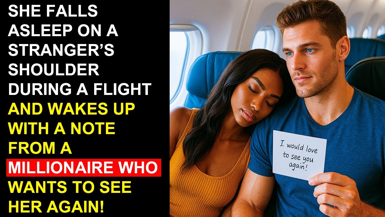 She Falls Asleep on a Stranger’s Shoulder During a Flight—And Wakes Up with a Note from a...