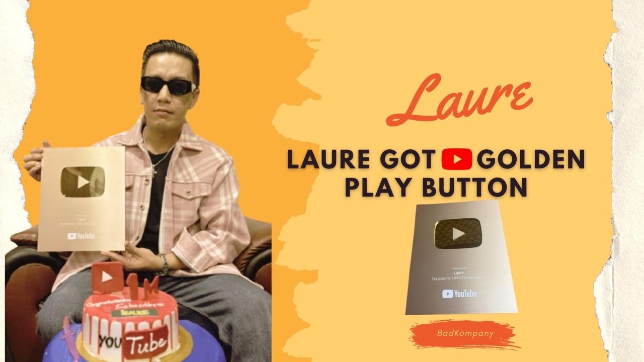 LAURE UNBOXING YOUTUBE GOLDEN PLAY BUTTON AFTER 1 MILLION + SUBSCRIBERS @LaureOfficial
