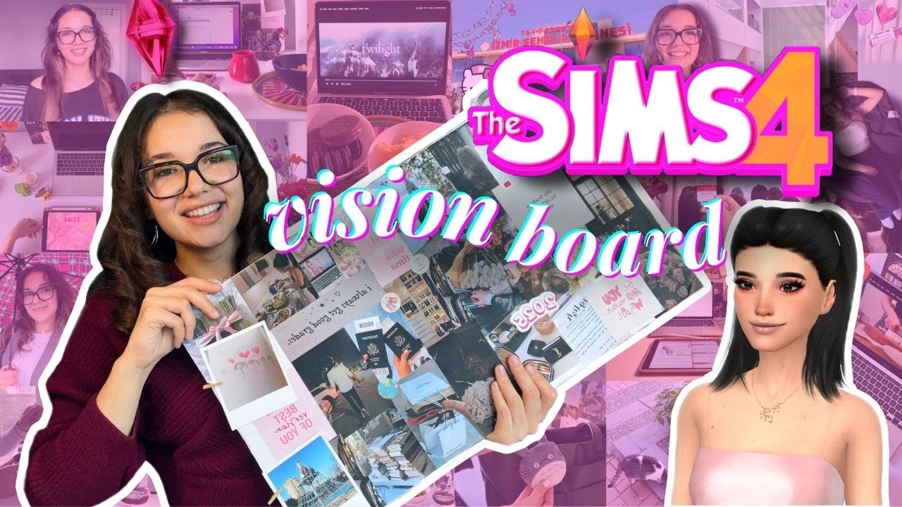 Рассматриваем доску визуализации моего любимого персонажа из Sims 💖👩🏻‍🏫🎀 Цели, мечты и жизни 💝👀🩺