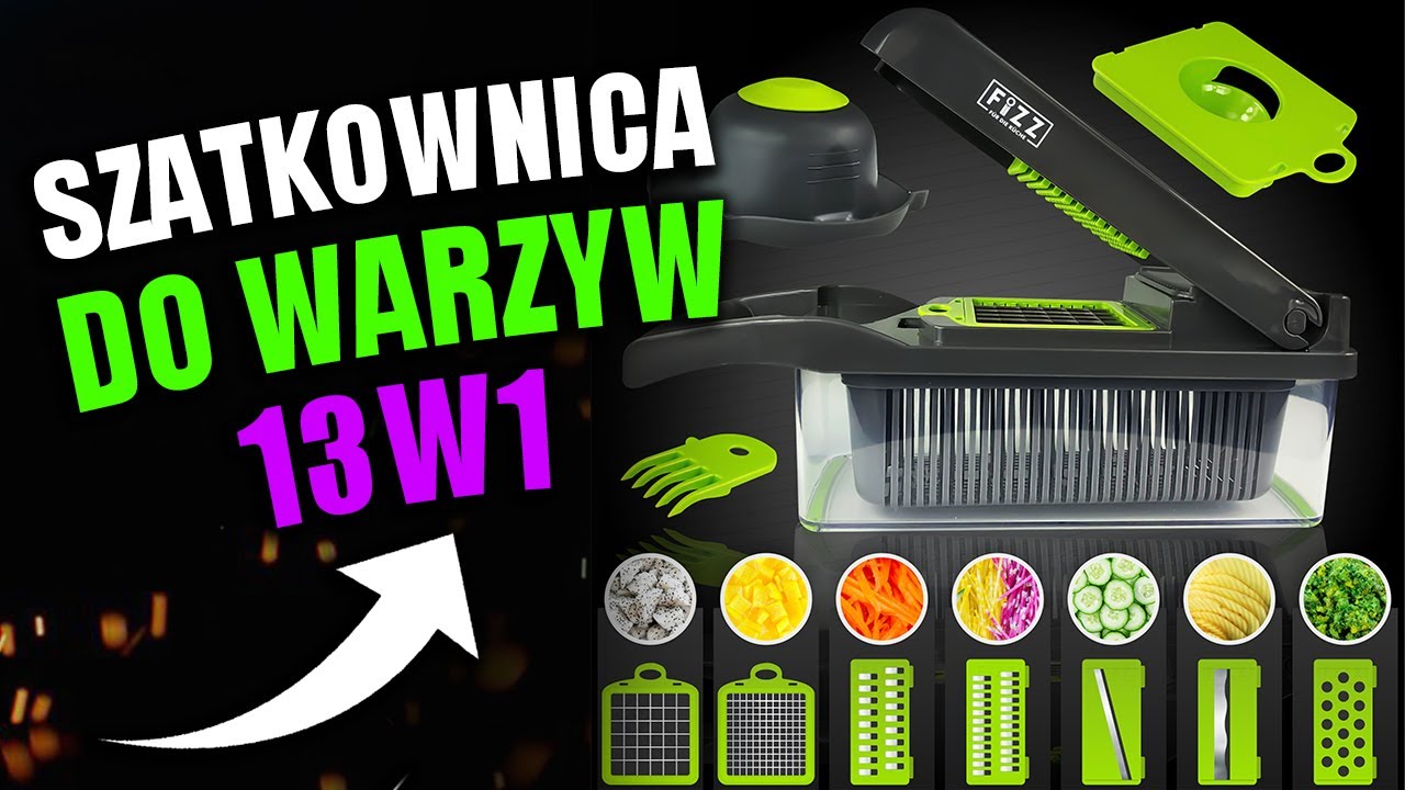 13W1 FIZZ KRAJALNICA SZATKOWNICA DO WARZYW NICER DICER 🥕🍎 Surówki Sałatki Dania FIT