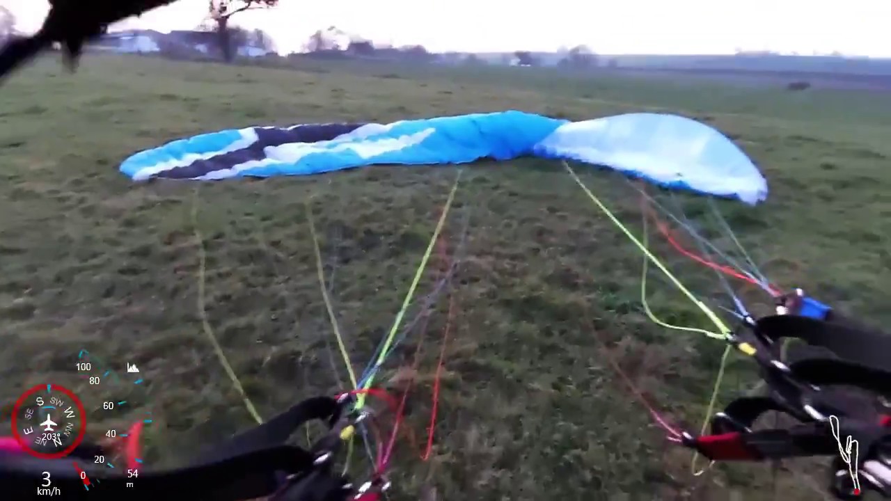 Paramotor Flight - Test Dudek Hadron 1.1  w wietrzny dzień.
