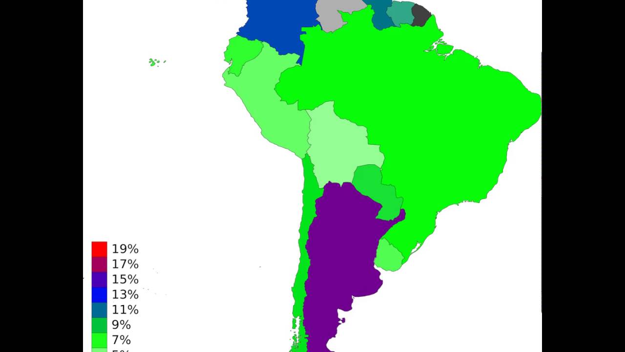 South America - Unemployment, Male - Timelapse