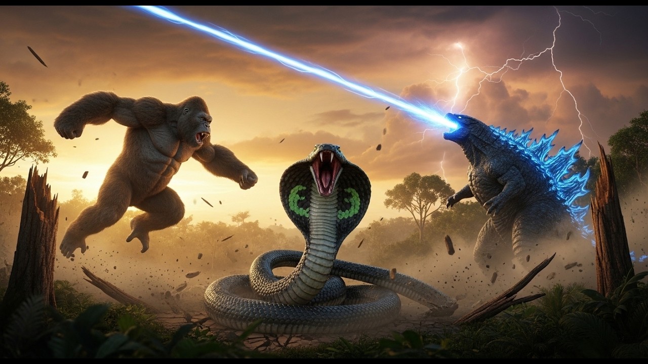 Titan Fury: Kong and Godzilla vs. The Giant Cobra