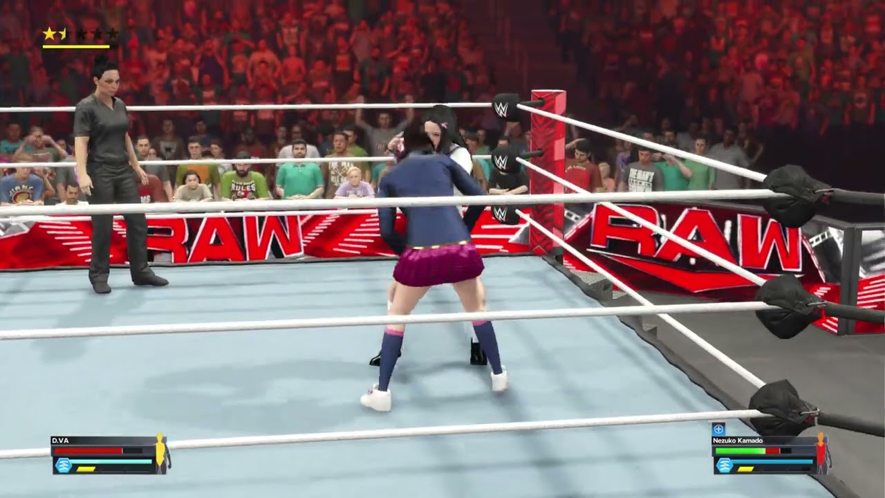 D.VA (School Uniform) VS Nezuko Kamado | WWE 2K23 | ANIME | Overwatch VS Demon Slayer | 4K GAMING