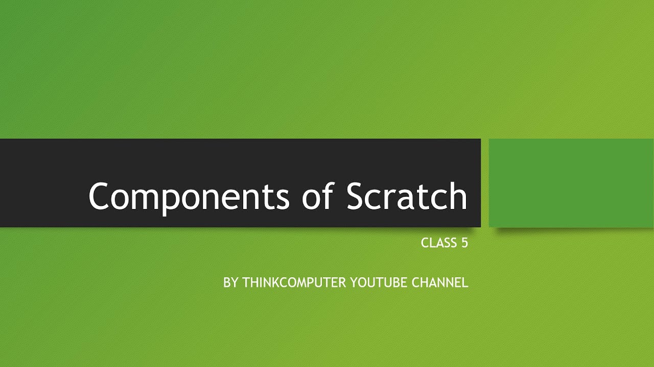 Components of Scratch | Class 5 | ThinkComputer