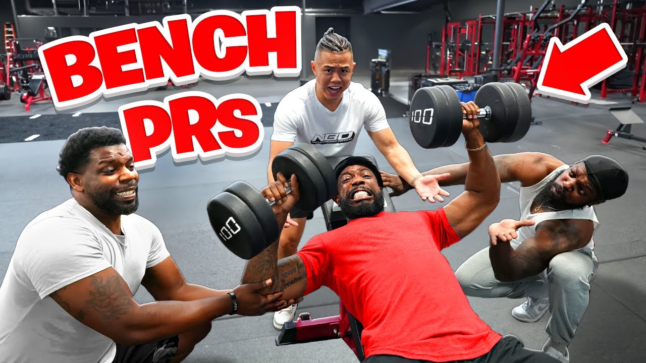 CashNasty Strength Test MAX DUMBELL BENCH PRESS!