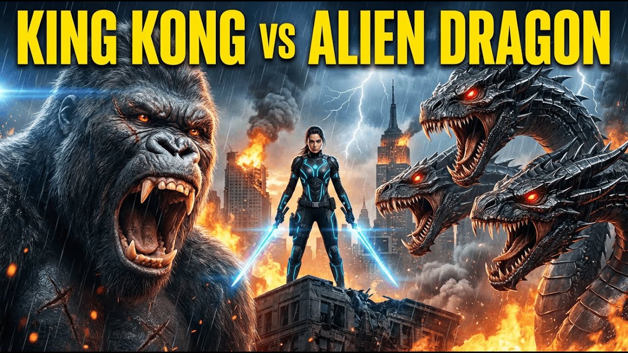 KING KONG vs ALIEN DRAGON   Epic Battle for New York  4K Short Film