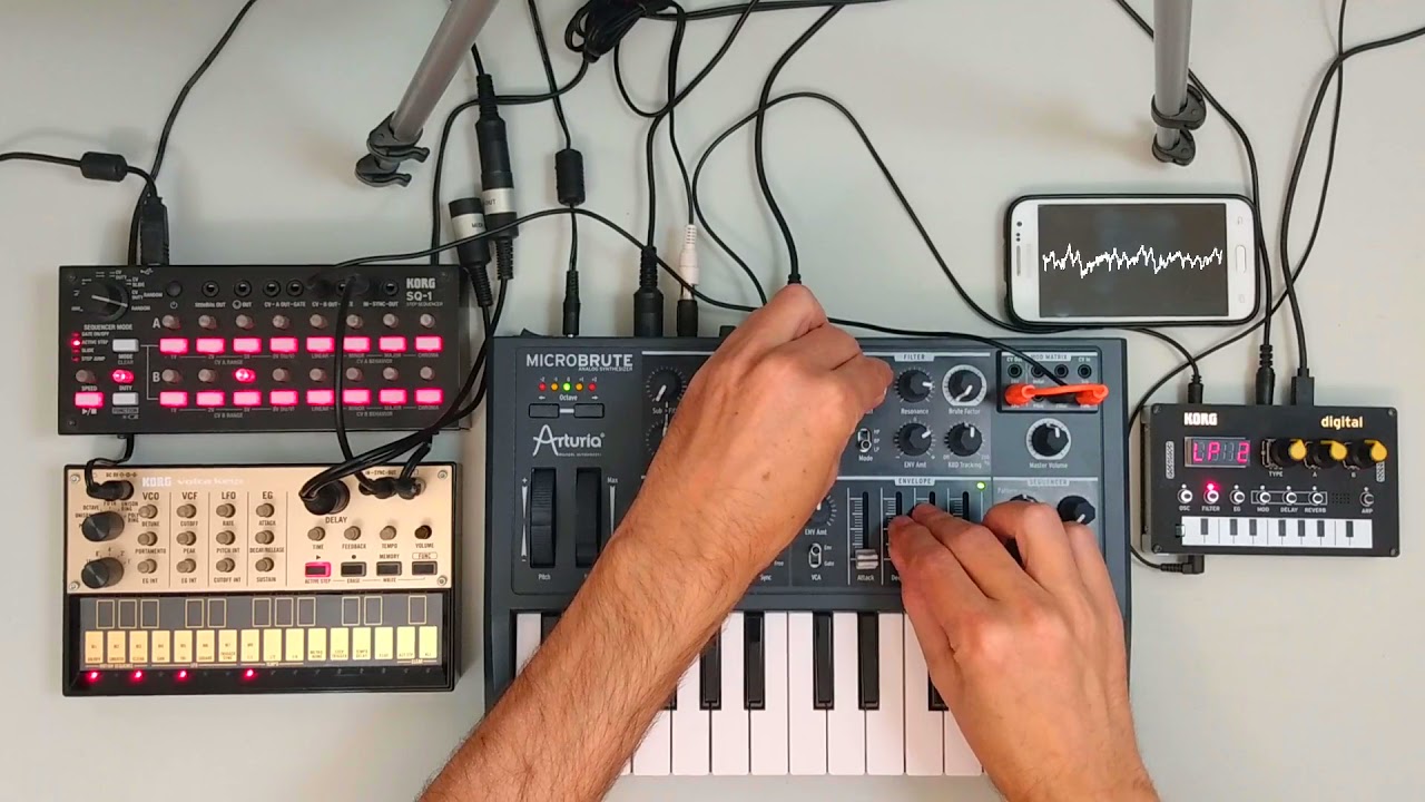 MicroBrute, Korg SQ-1, NTS-1, Volca Keys - 5/16