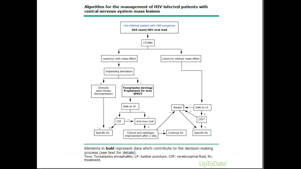 HIV-infected patients with CNS lesions