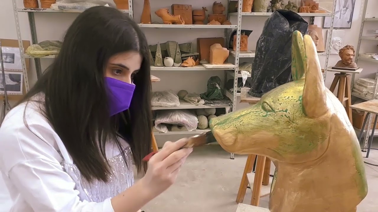 Patinatura di una terracotta - Liceo artistico 