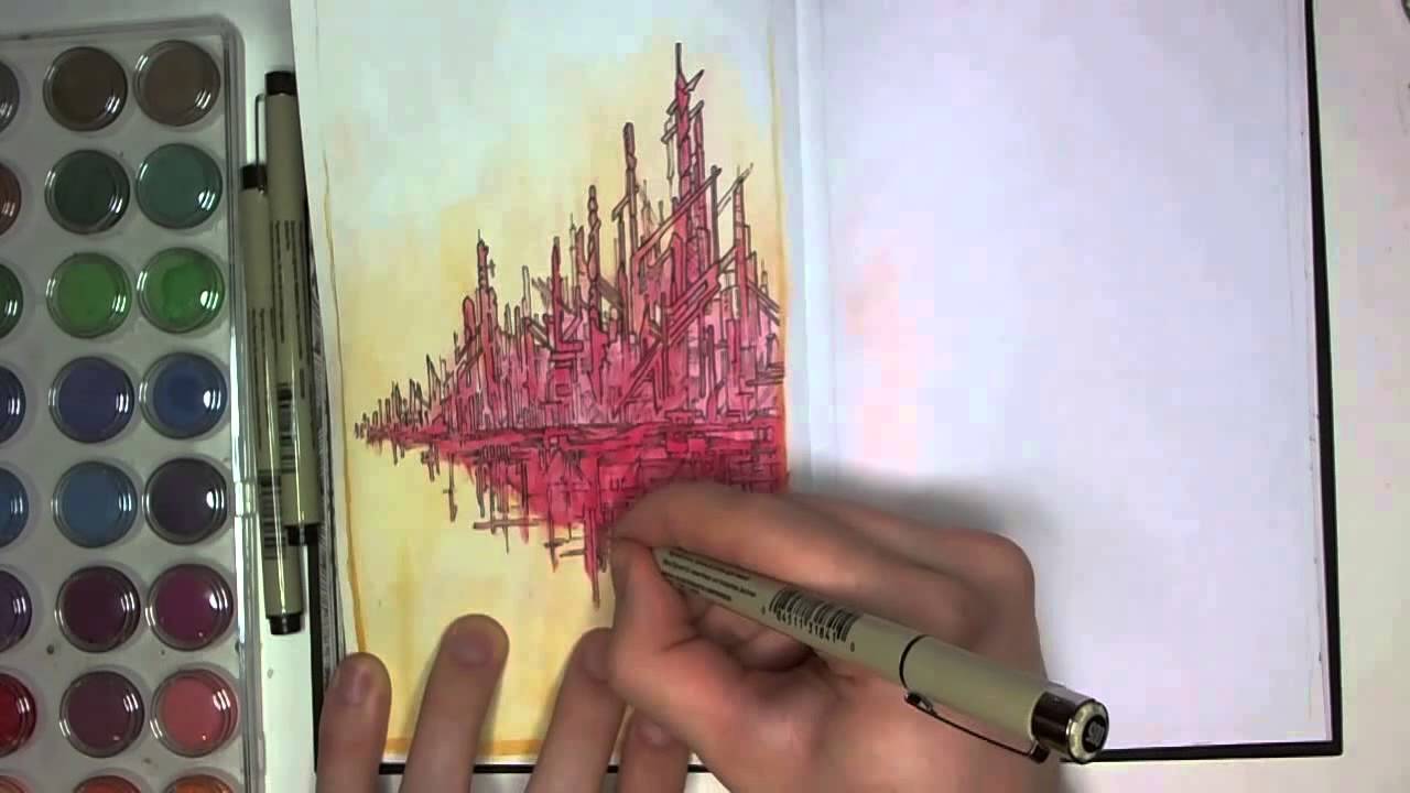 Drawing in my Book #20 (Watercolors!)