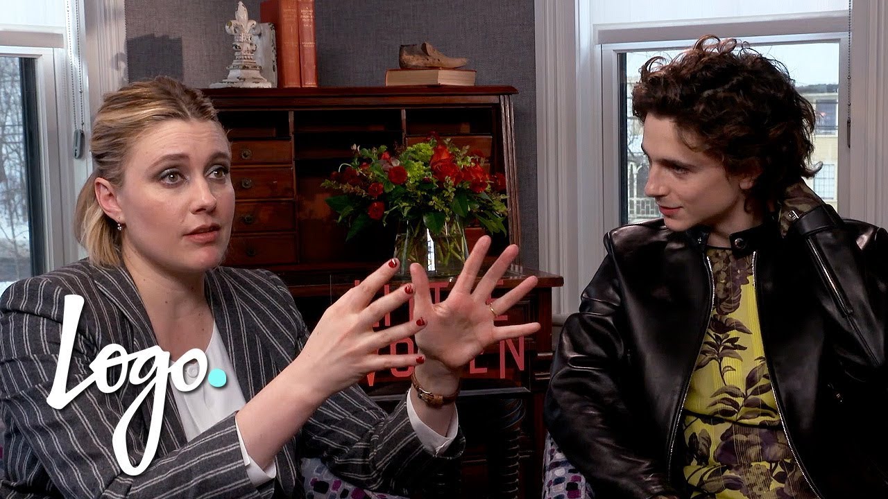 Art Imitates Life w/ Greta Gerwig & Timothée Chalamet 🎨 Little Women | Logo