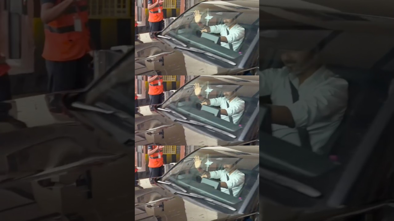 CM Vijay ❤️ Car Vera Level Entry by Himself Driving 🔥🔥🔥