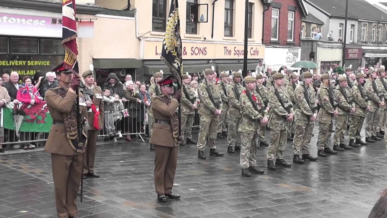 1st Battalion Royal Welsh in Bargoed