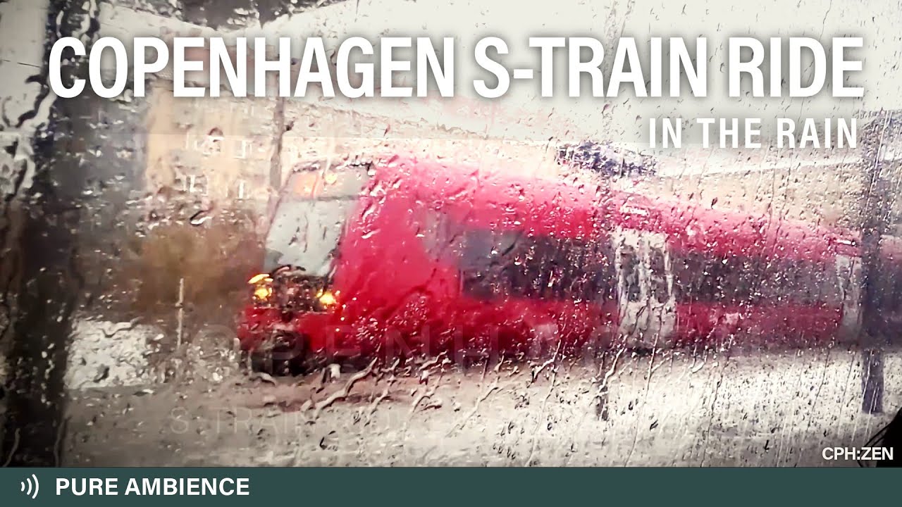 Copenhagen S-Train Ride POV | Winter Rain and Snow | ASMR 4K