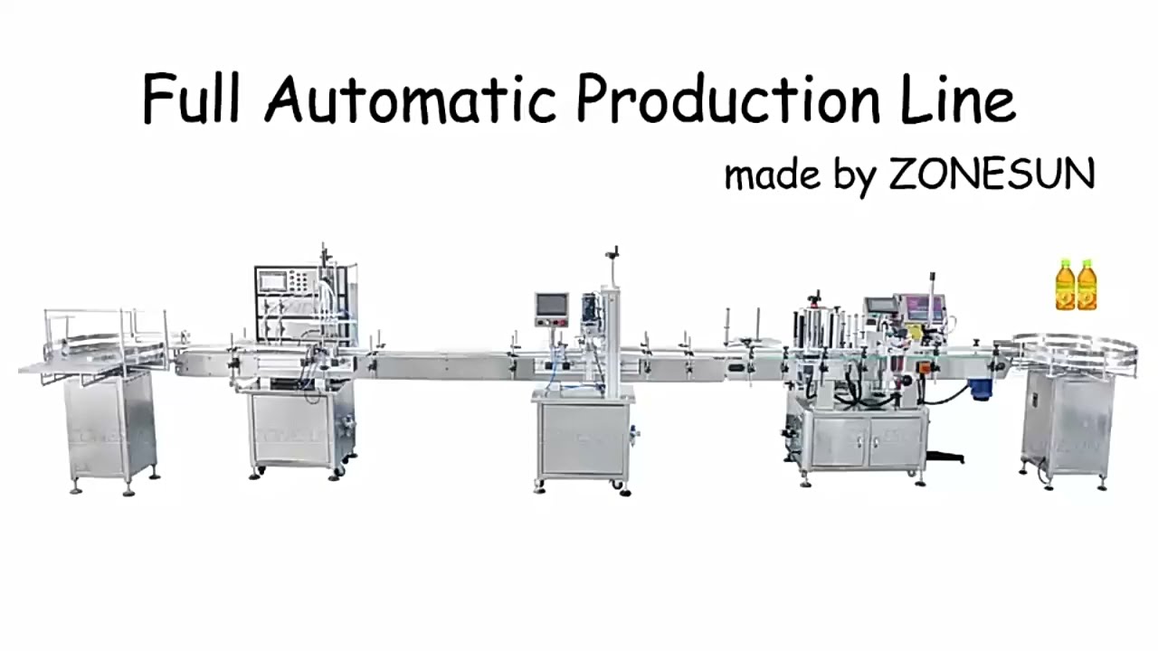 ZONESUN Small Bottle Filling Capping And Labeling Machine With Intelligent Inkjet Printer