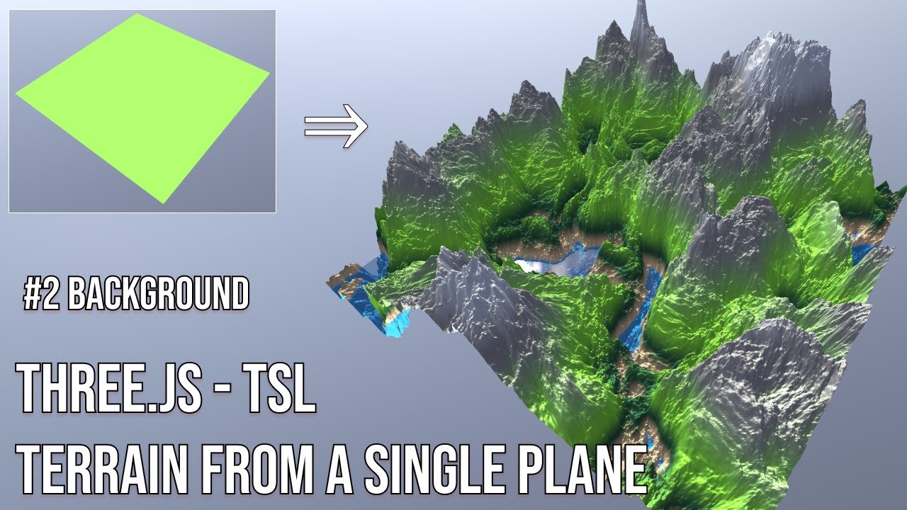 Three.js - TSL Terrain from a Single Plane #2 Background