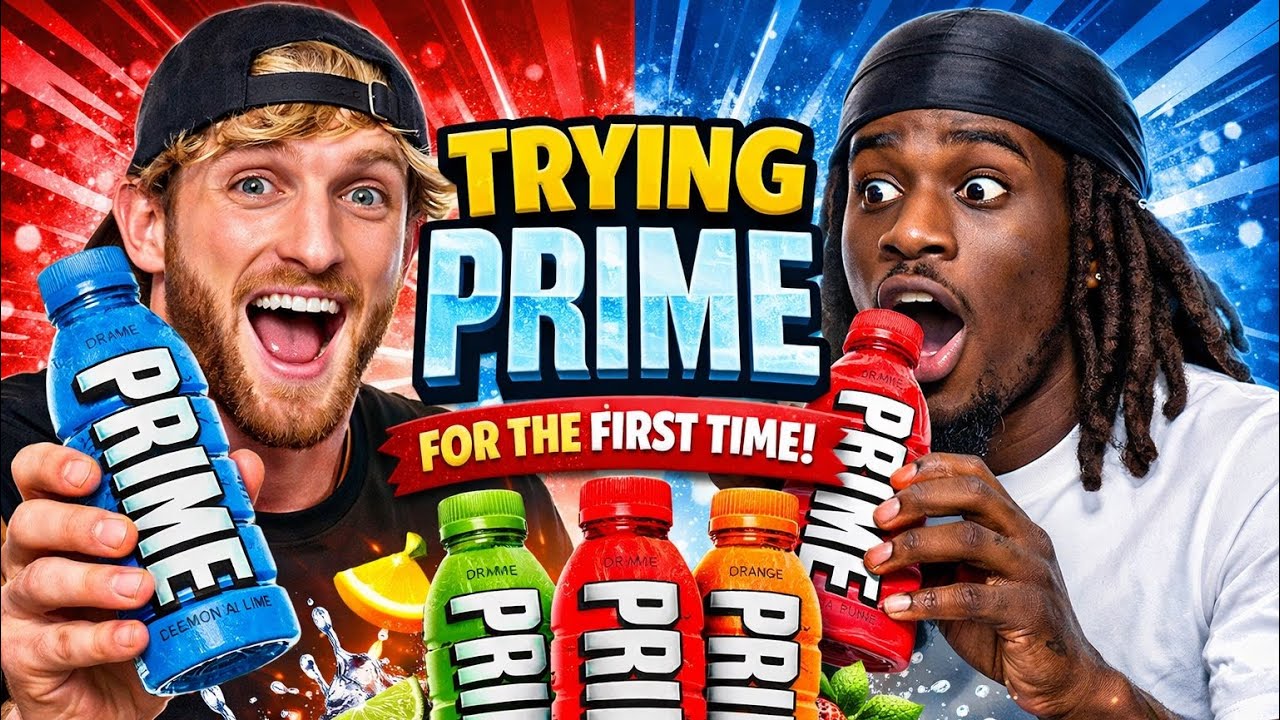 Trying KSI And Logan Paul Prime Hydration Drink For The First Time