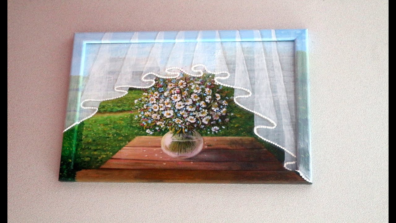 DIY. Картина с вуалью.