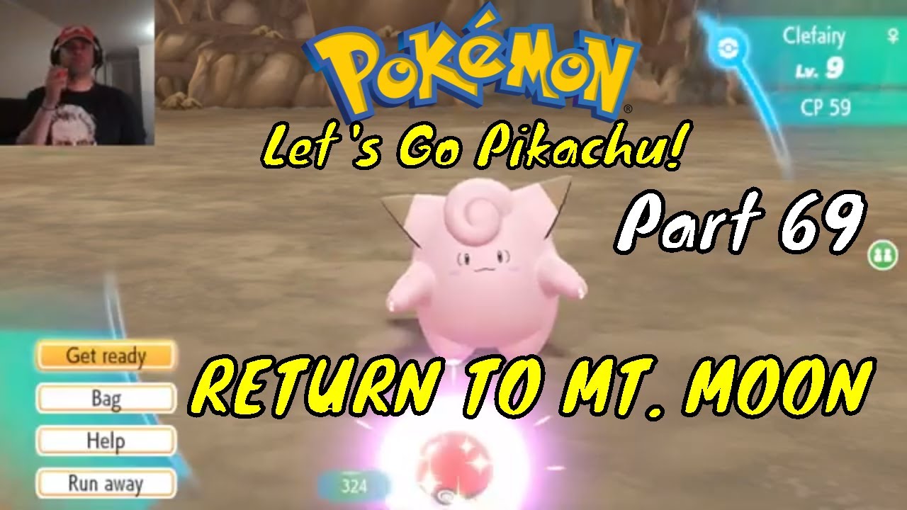 Pokemon Let's Go Pikachu! Part 69 - Return to Cerulean City Via Mt. Moon | BmanPwnz Games