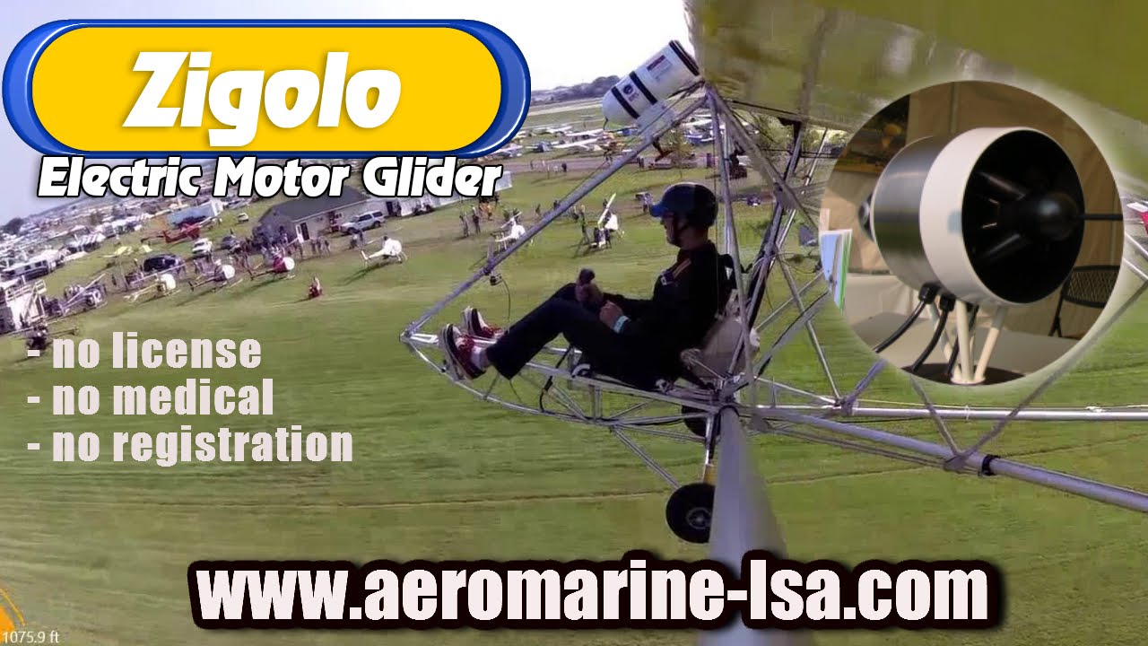 Zigolo electric powered ultralight motor glider.