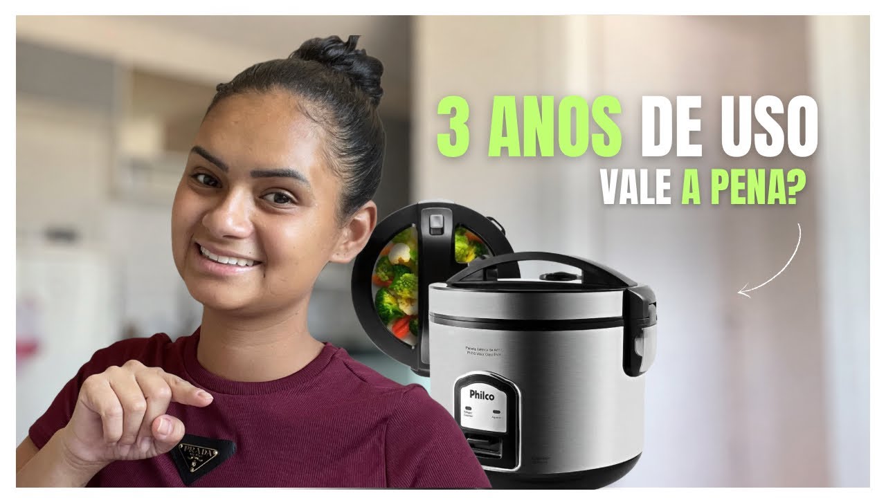 Panela de arroz elétrica Philco | Arroz soltinho e brócolis feito na mesma panela 🍚🥦