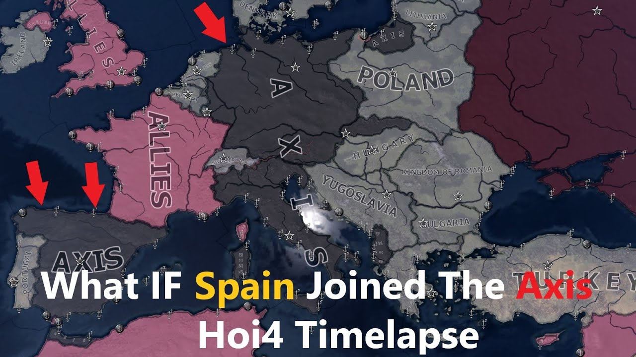 What If Spain Joined The Axis? Hoi4 Timelapse
