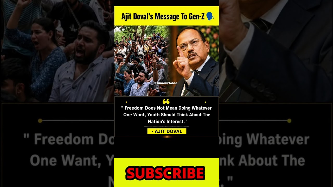 NSA Ajit Doval&rsquo;s Powerful Advice to Gen-Z! 🧠🇮🇳