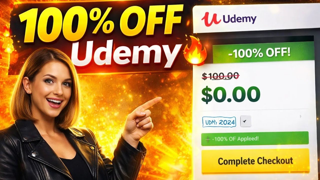 Udemy 100% OFF Coupon Code | Free Udemy Courses (Limited Time Deal)