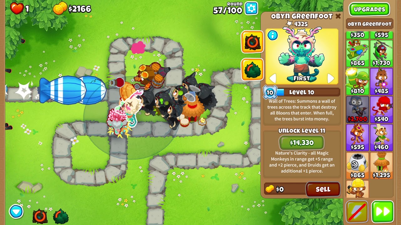 Monkey Meadow | CHIMPS | Bloons TD 6 | Obyn Greenfoot | Easy win, No Micro