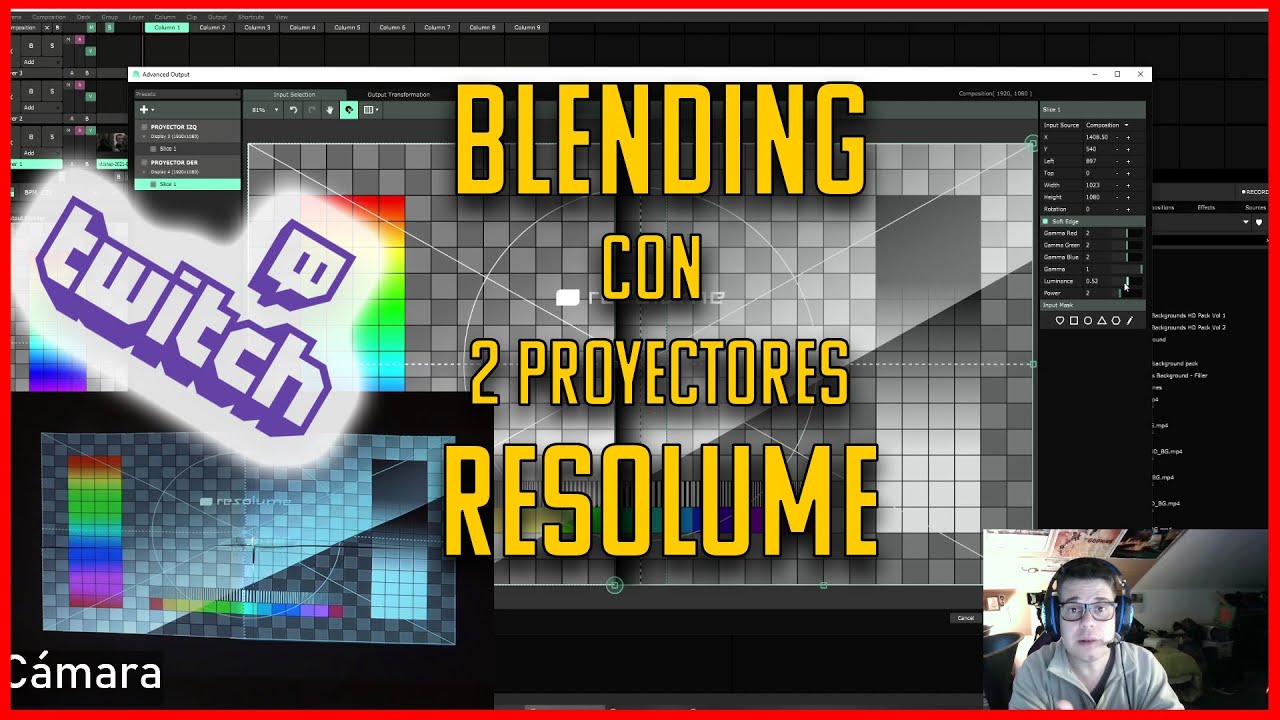 BLENDING en RESOLUME con 2 PROYECTORES  🔥🔥  TWITCH