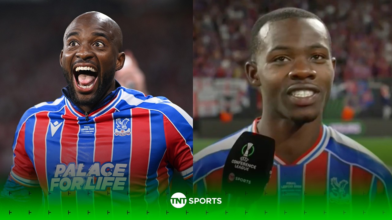 Mateta & Mitchell REACT after Crystal Palace beat Rayo Vallecano to win Conference League 🏆