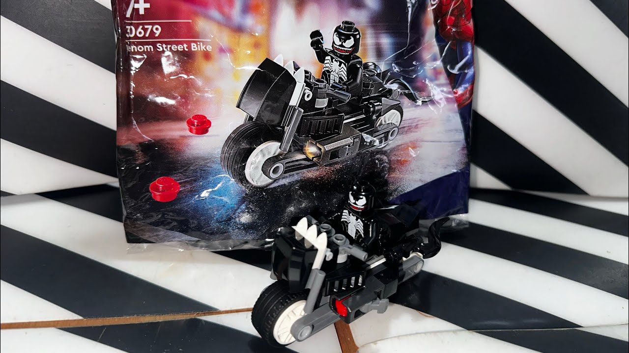 Review of Lego Marvel Spider-man Polybag set 30679 Venom Street Bike