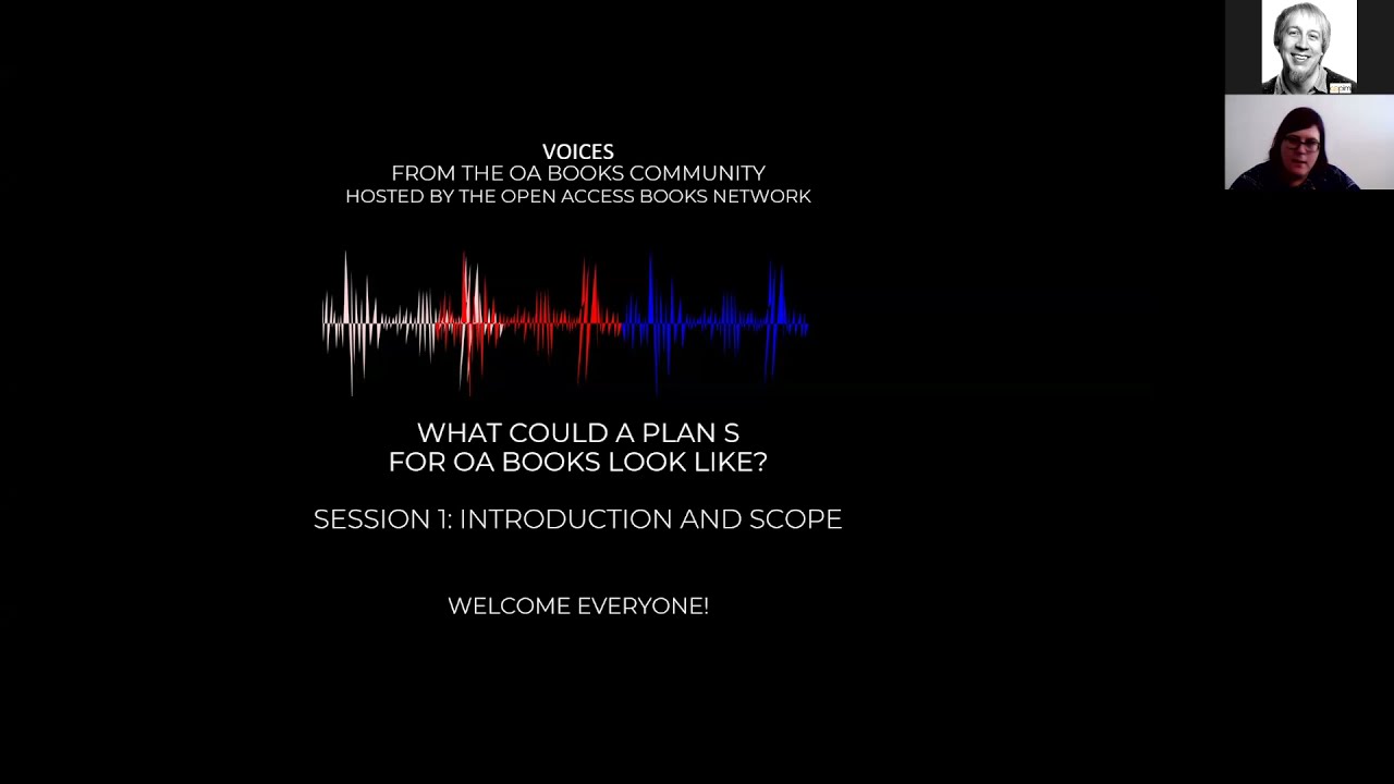 Voices from the OA Books Community. How would a plan S for books look like? Session 1: Policy Scope.