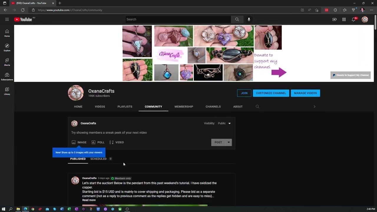 How to get to the Community Tab of my channel