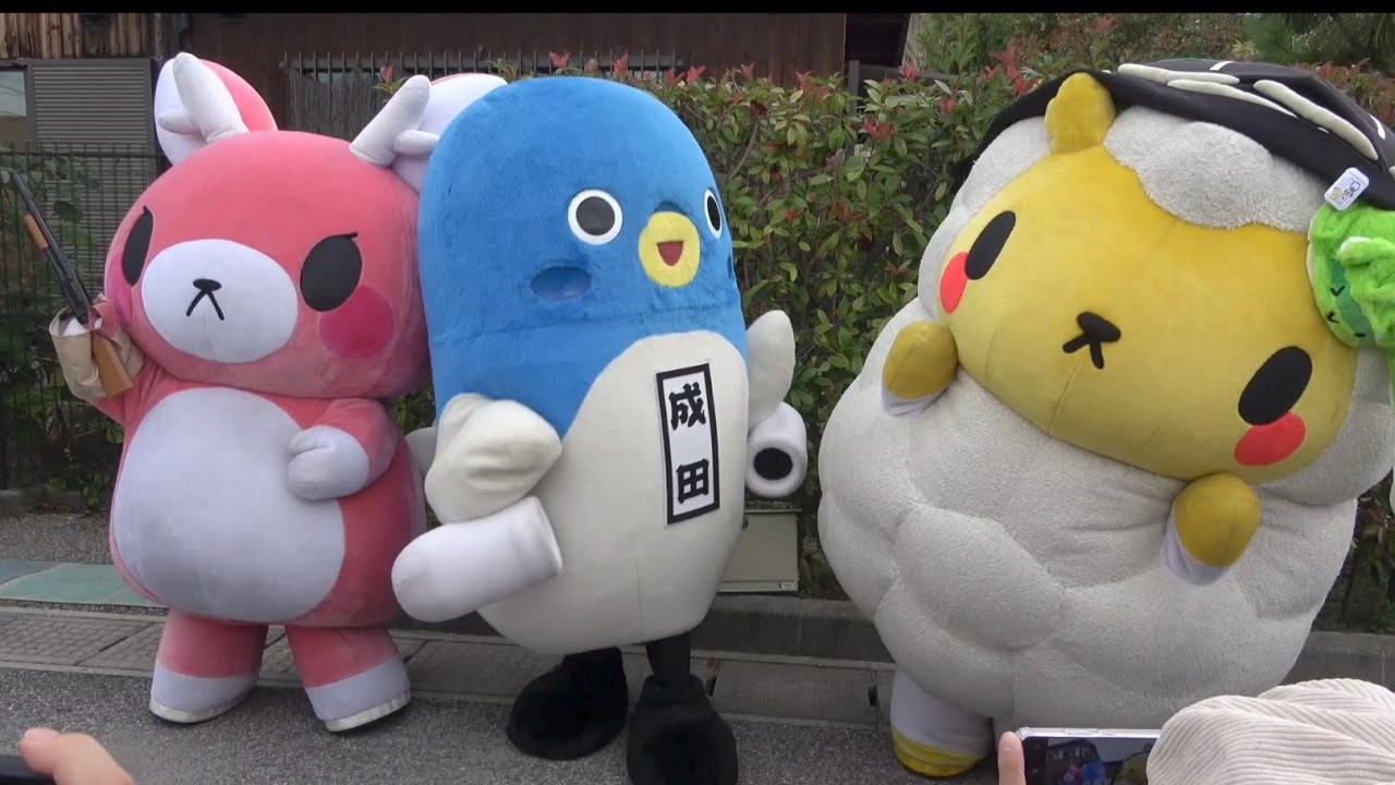 ご当地キャラ博2025  閉幕式後　ジンくん、うなりくん、さのまる、他