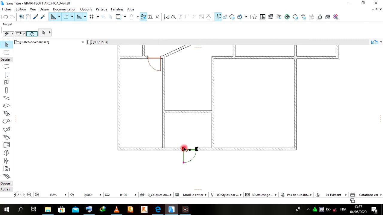Formation d&eacute;butant Archicad - Outils portes