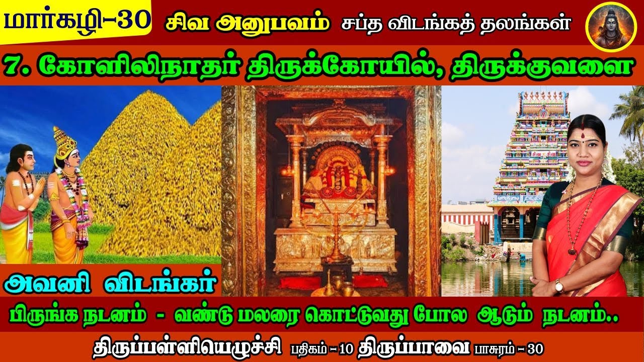 மார்கழி 30 திருப்பாவை & திருப்பள்ளியெழுச்சி | சப்த விடங்க தலம் - திருக்குவளை - அவனி விடங்கர்