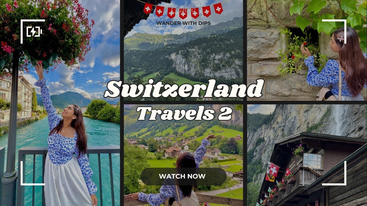 D2 Travels in #Switzerland🇨🇭| #Interlaken | #Grindelwald | #Lauterbrunnen | #DDLJ | Solo Trip 🏔️☁️🫧