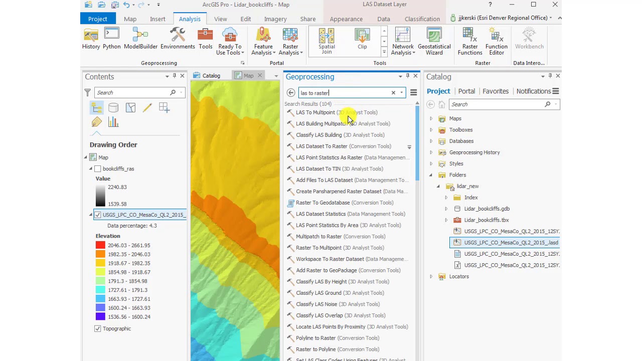 Downloading Using and Analyzing Lidar Data in ArcGIS Pro
