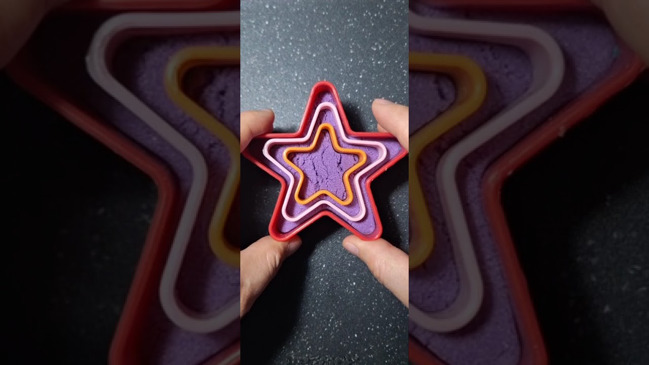 Kinetic Sand Cutting ASMR SHAPES Satisfying Video #satisfying #asmr #kineticsand #relaxing #shorts 