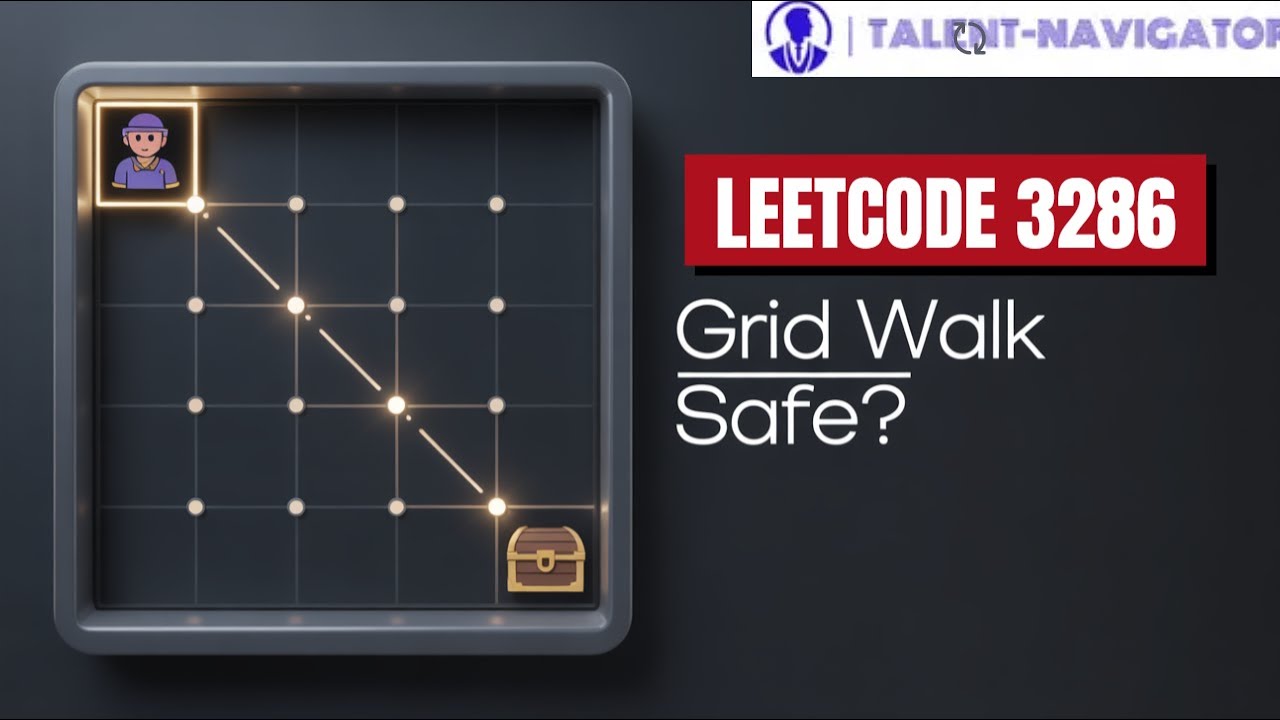 LC Hard 3286 Safe Walk Through a Grid Solving with Dijkstra's Algorithm🧩