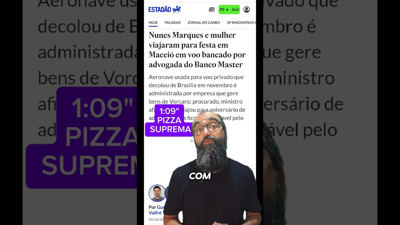 STF no jatinho do Master! 🚨 Pizza Suprema? #STF #BancoMaster #CPIBrasil #Politica #Corrup&ccedil;&atilde;o
