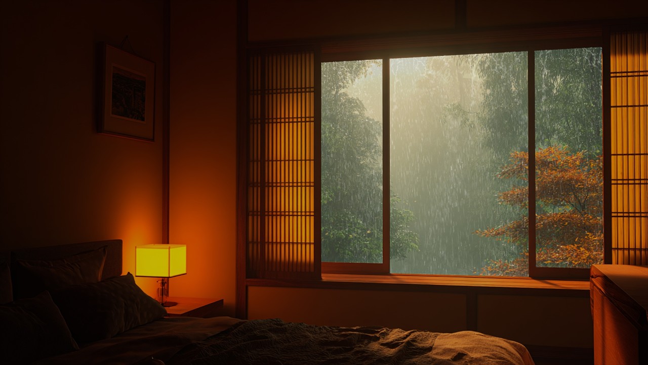 Rainy Night Piano Ambience | Gentle Piano Whispers Beneath the Stillness of Midnight Rain
