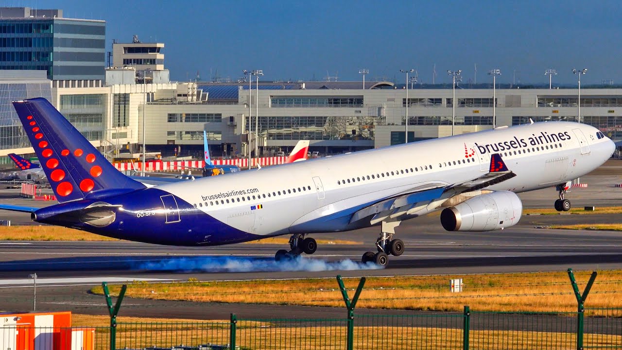 20 MINS LANDINGS & TAKEOFFS at BRU | 4K | Close Up Plane Spotting at Brussels Airport BRU (2022)