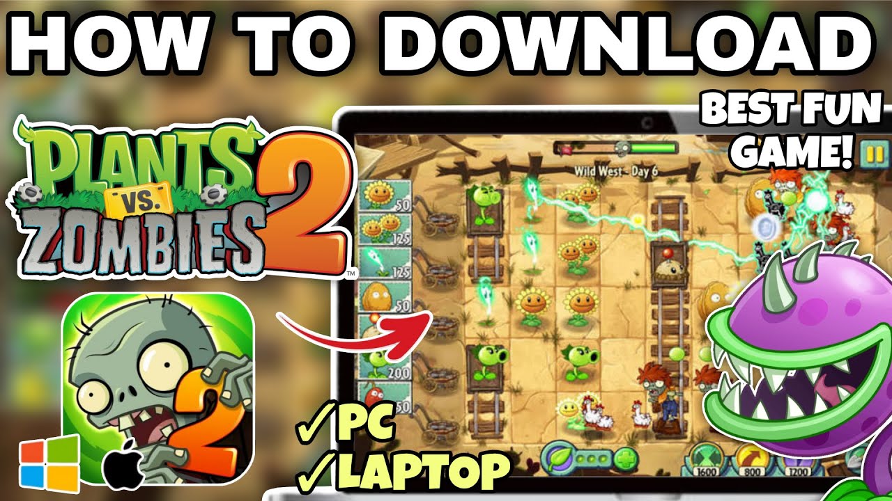 Как скачать и играть в PLANTS VS ZOMBIES 2 на ПК или ноутбуке &mdash; полное руководство (2025)