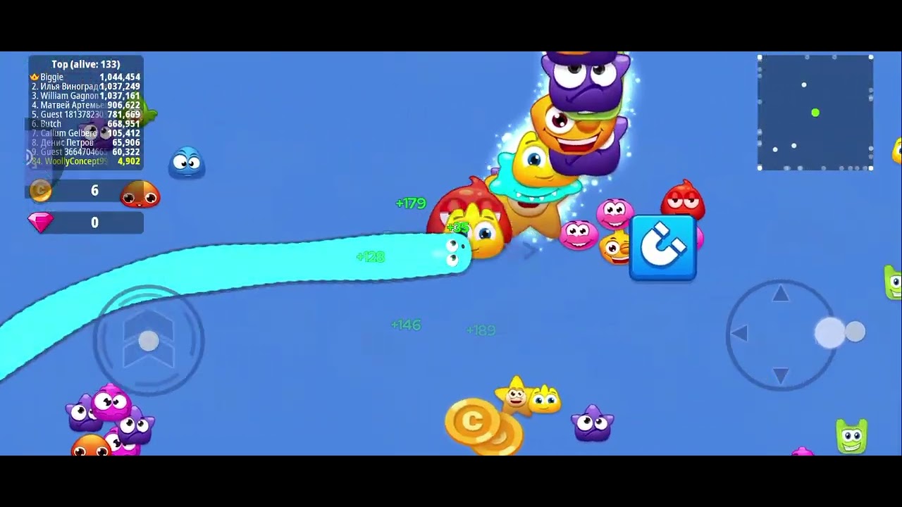 Worms Zone gameplay new aasmani colour is playing gaming video 🐍🥶. #wormszone #new #youtube #viral  
