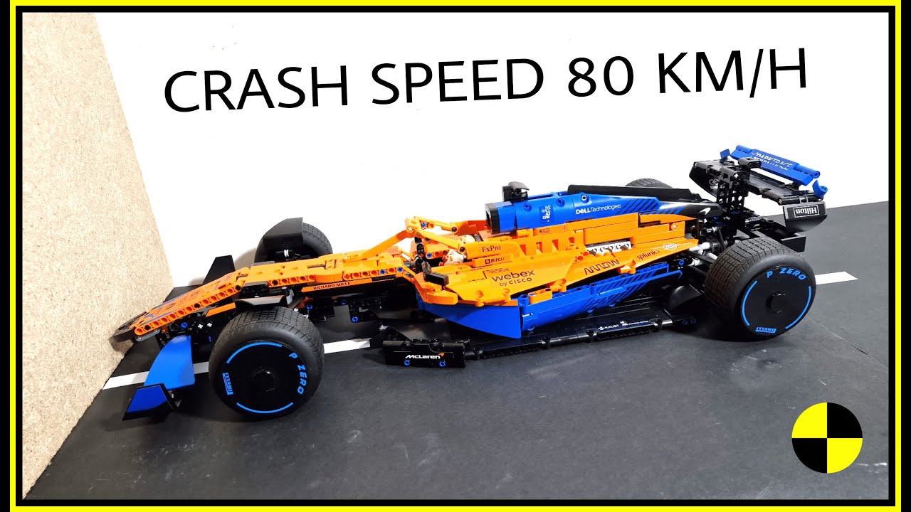 Lego McLaren F1 CRASH 🚨 80 KM/H 🚨 Lego Technic 42141 CRASH  - Lego car CRASH TEST
